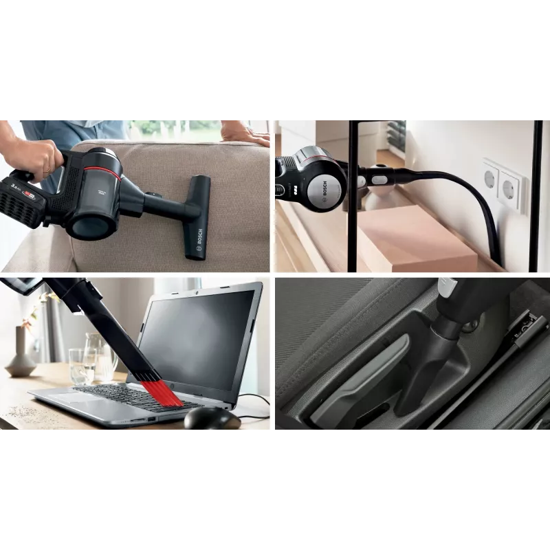 Bosch BCS712XXL belaidis siurblys/elektrinis šepetys Baterija Sausas Be maišelio 0,3 L Juodas 3 Ah