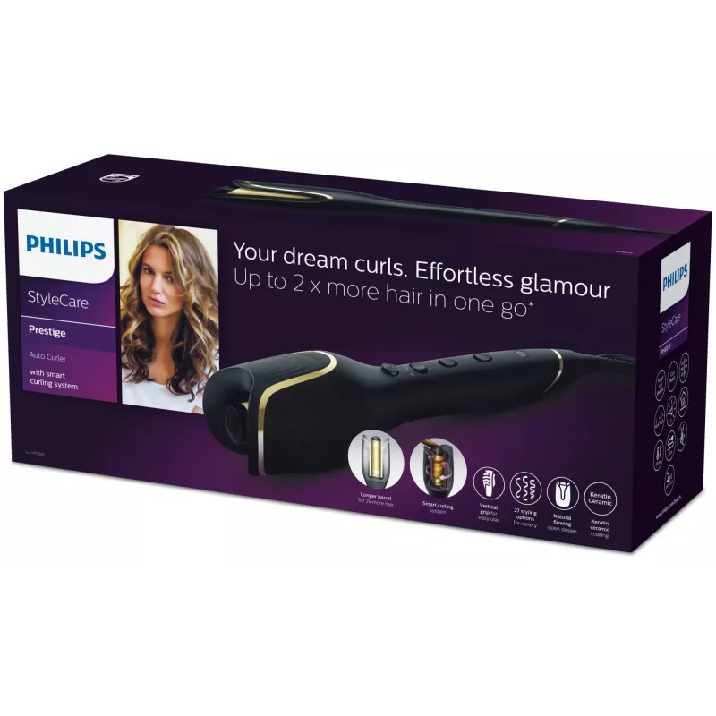 Automatinis garbanojimo lygintuvas „Philips StyleCare Prestige BHB876/00“