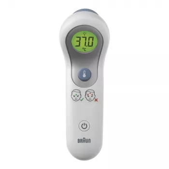 Braun BNT300WE skaitmeninis kūno termometras Nuotolinio jutimo termometras Baltas Kakta Mygtukai