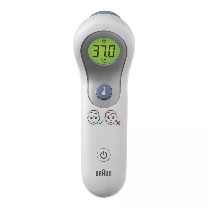 Braun BNT300WE skaitmeninis kūno termometras Nuotolinio jutimo termometras Baltas Kakta Mygtukai