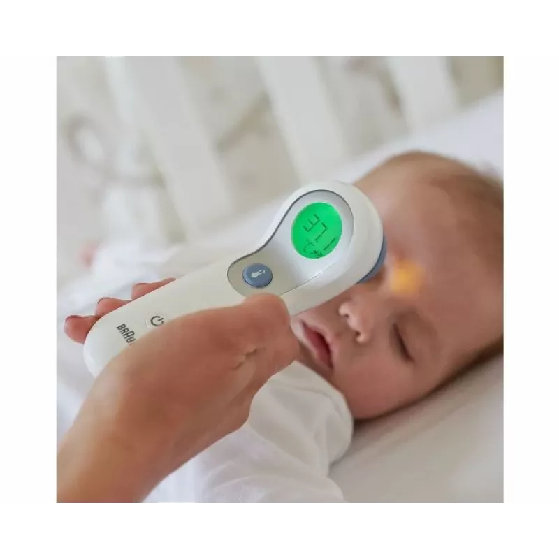Braun BNT300WE skaitmeninis kūno termometras Nuotolinio jutimo termometras Baltas Kakta Mygtukai