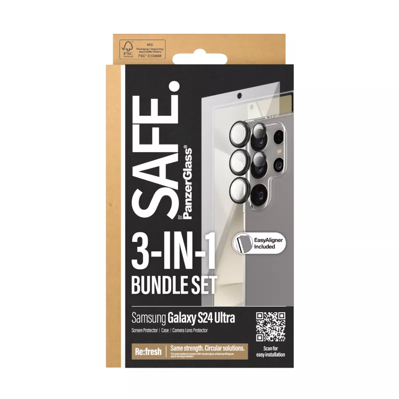 PanzerGlass SAFE. by ® 3-in-1 rinkinys Samsung Galaxy S24 Ultra