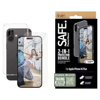 PanzerGlass SAFE. by ® 2-in-1 apsaugos rinkinys iPhone '24 6.7 col.