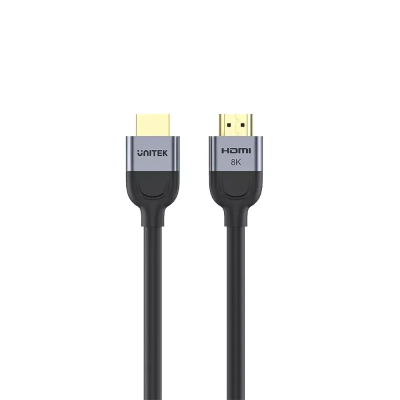 HDMI laidas UNITEK C11086GY01-2M 2m 48 Gbit/s ARC juoda pilka