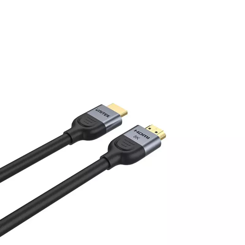 HDMI laidas UNITEK C11086GY01-2M 2m 48 Gbit/s ARC juoda pilka