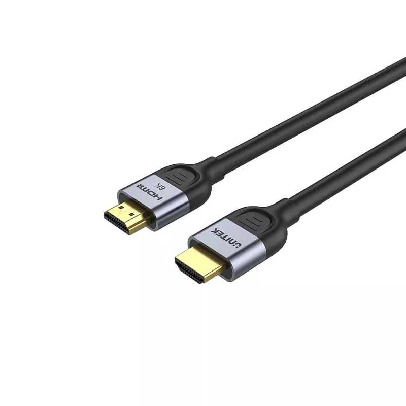HDMI laidas UNITEK C11086GY01-2M 2m 48 Gbit/s ARC juoda pilka