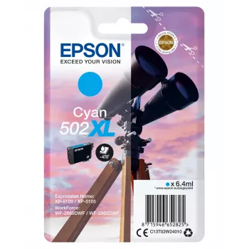 Epson Singlepack Cyan 502XL rašalas, didelės (XL) talpos, žydras, 6,4 ml, 1 vnt., 470 puslapių