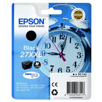 Epson Žadintuvas 27XXL DURABrite Ultra rašalo kasetė 1 vnt. Originali Juoda