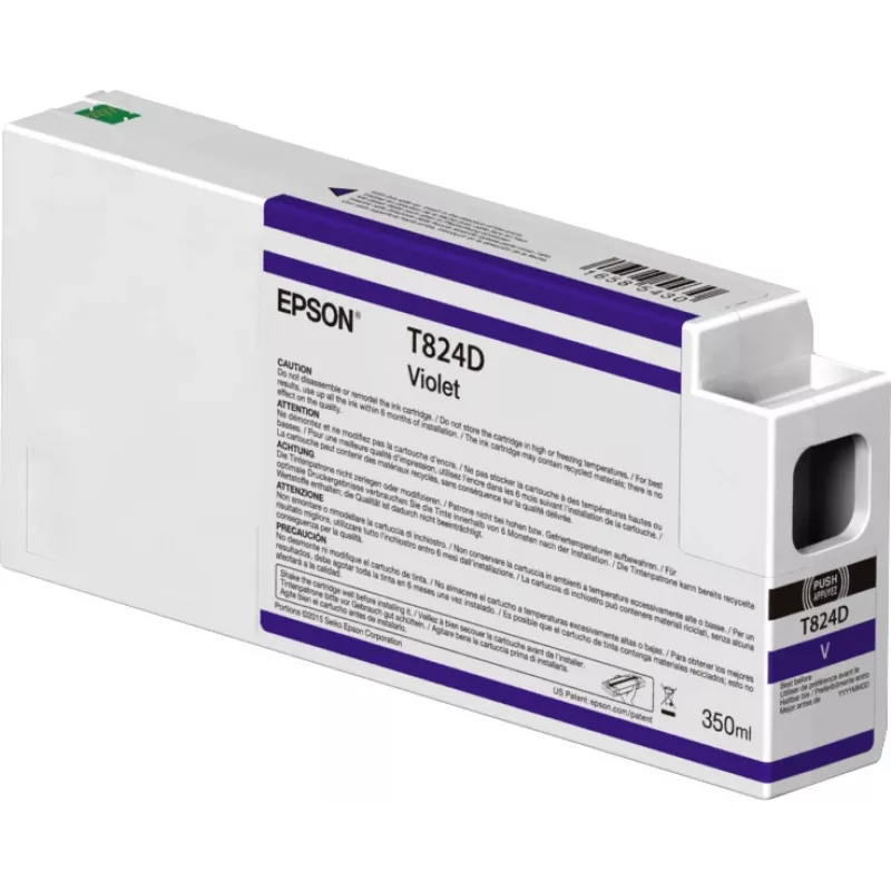 Epson Singlepack Violet T824D00 UltraChrome HDX 350ml, Violetinė, pigmentinis rašalas, 350 ml, 1 vnt.