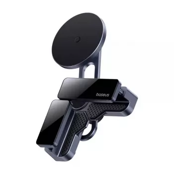 Magnetinis automobilio ekrano laikiklis Baseus MaxView pilkas, skirtas išmaniesiems telefonams ir planšetėms tvirtinti ant transporto priemonės ekrano
