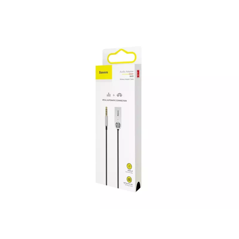 Audio kabelis Baseus CABA01-01 0,5 m 3,5 mm USB Type-A juodas
