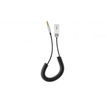 Audio kabelis Baseus CABA01-01 0,5 m 3,5 mm USB Type-A juodas