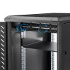 StarTech.com 2U serverių stovo lentyna - universali stovo montavimo konsolinė lentyna 19 colių tinklo įrangos stovui ir spintai - tvirto plieno – apkrova 44 svarai/20 kg - 16 colių gylio dėklas, juoda