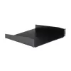 StarTech.com 2U serverių stovo lentyna - universali stovo montavimo konsolinė lentyna 19 colių tinklo įrangos stovui ir spintai - tvirto plieno – apkrova 44 svarai/20 kg - 16 colių gylio dėklas, juoda