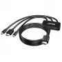 CLUB3D USB Type C + HDMI™ + MiniDisplayPort™ 1.2 to HDMI™ 4K60Hz HDR M/M aktyvus adapteris 32AWG
