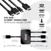 CLUB3D USB Type C + HDMI™ + MiniDisplayPort™ 1.2 to HDMI™ 4K60Hz HDR M/M aktyvus adapteris 32AWG