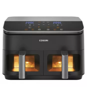 Cosori Dual Basket Chef Edition dviguba 8,5 L atskirai stovinti 1750 W karšto oro gruzdintuvė juoda, sidabrinė