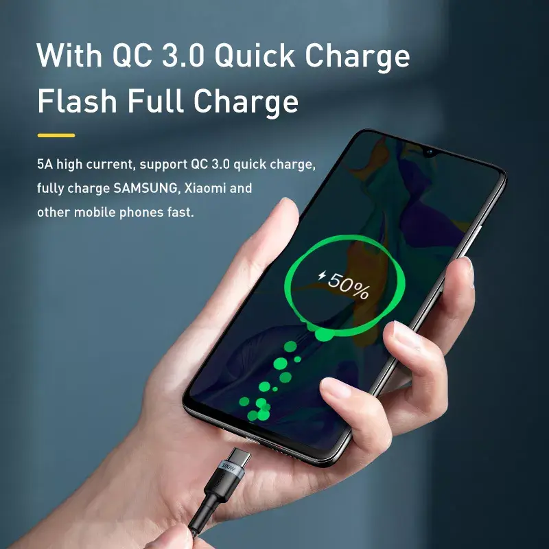 Baseus Cafule USB kabelis USB 2.0 2 m USB C Juodas