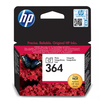 Originali HP 364 foto rašalo kasetė, standartinė išeiga, foto juoda, dažų pagrindu, 1 vnt., 130 puslapių