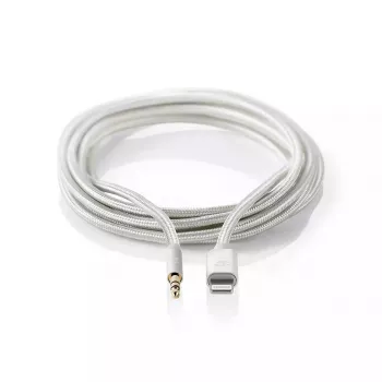 Nedis CCTB39940AL10 Lightning laidas 1 m aliuminis 3,5 mm jungtis