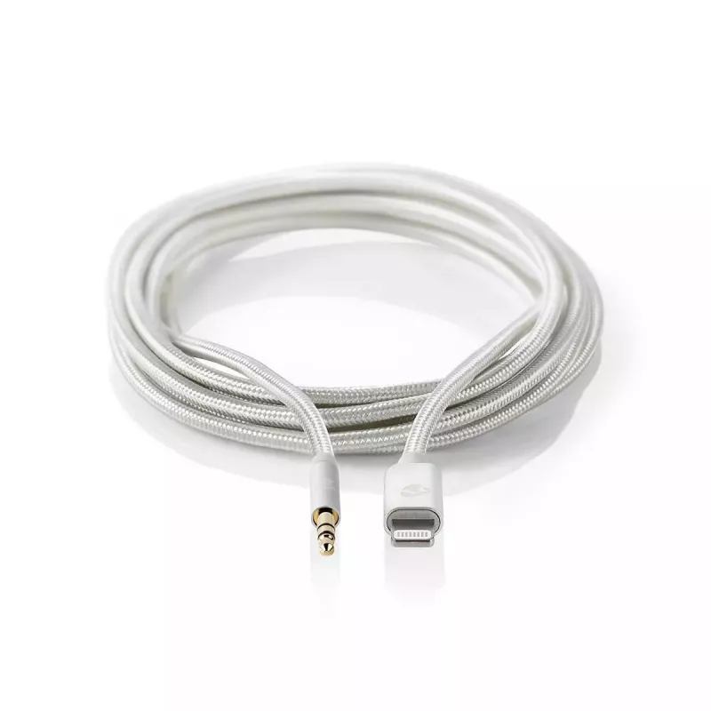 Nedis CCTB39940AL10 Lightning laidas 1 m aliuminis 3,5 mm jungtis