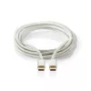 USB laidas Nedis CCTB60800AL20 USB 2.0 2 m USB C sidabrinis