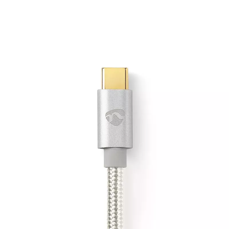 USB laidas Nedis CCTB60800AL20 USB 2.0 2 m USB C sidabrinis