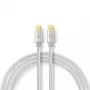 USB laidas Nedis CCTB60800AL20 USB 2.0 2 m USB C sidabrinis