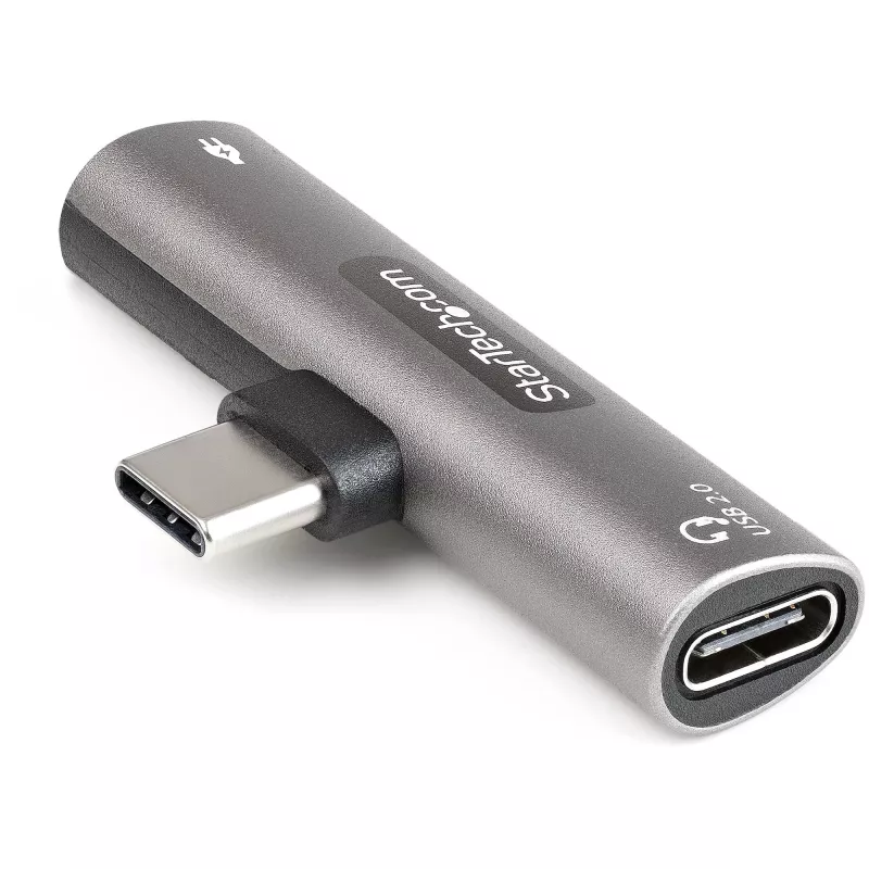 StarTech.com USB C garso ir įkrovimo adapteris – USB-C garso adapteris su USB-C ausinių / laisvų rankų įrangos prievadu ir 60 W USB Type-C maitinimo perdavimo pralaidiniu įkrovikliu – USB-C telefonams / planšetėms / nešiojamiesiems kompiuteriams