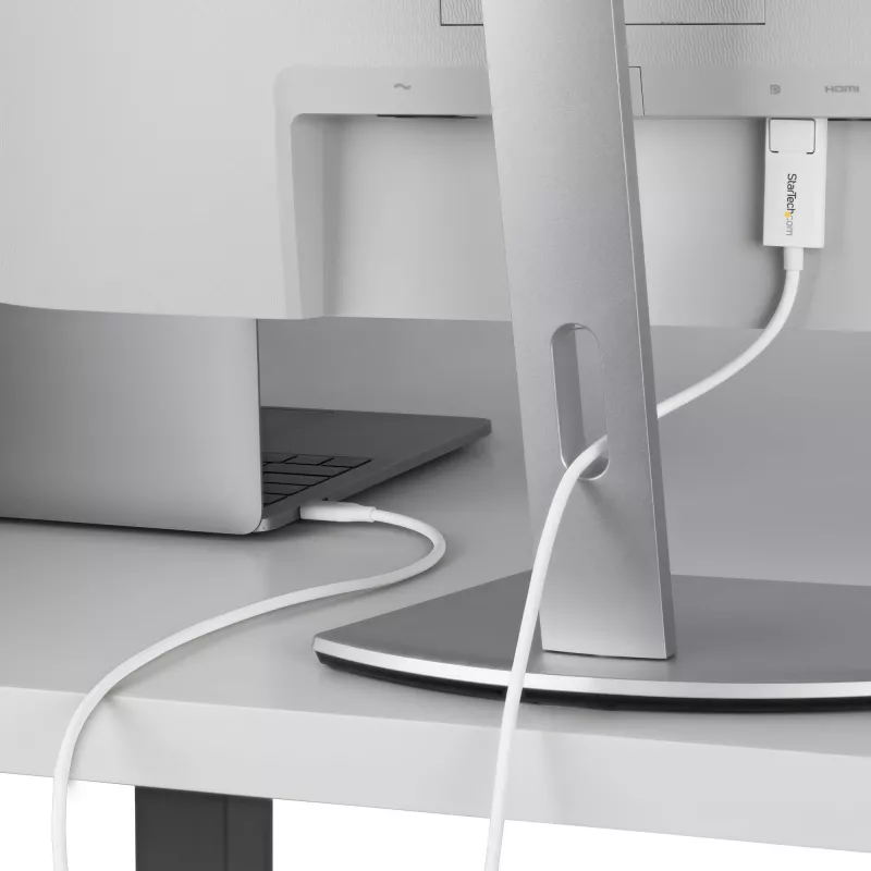 StarTech.com 6 pėdų (2 m) USB-C į DisplayPort 1.2 laidas, dvikryptis, 4K 60 Hz, baltas vaizdo adapterio laidas, skirtas Apple MacBook Pro / Air M1 M2 M3 M4, Mac Mini / Studio, Thunderbolt suderinamas