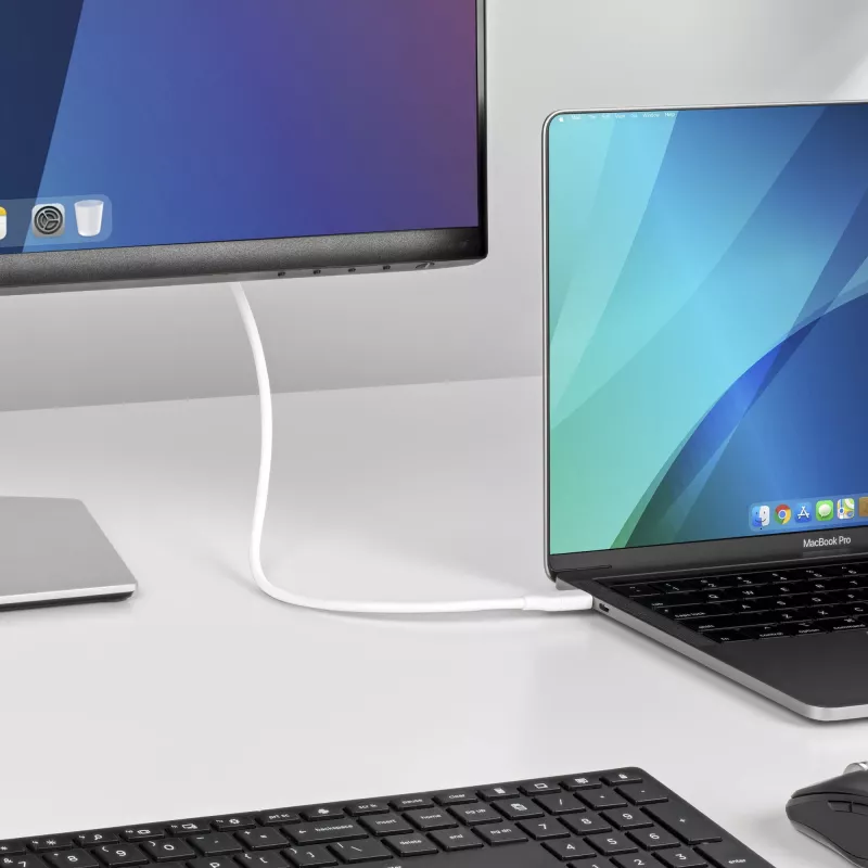 StarTech.com 6 pėdų (2 m) USB-C į DisplayPort 1.2 laidas, dvikryptis, 4K 60 Hz, baltas vaizdo adapterio laidas, skirtas Apple MacBook Pro / Air M1 M2 M3 M4, Mac Mini / Studio, Thunderbolt suderinamas