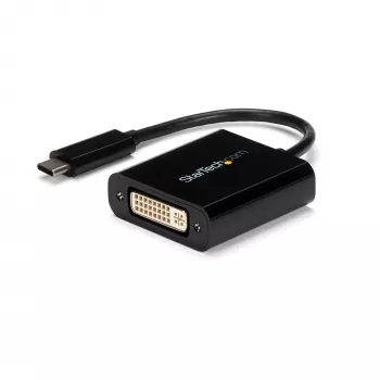 StarTech.com USB-C į DVI adapteris – juodas – 1920x1200 – USB Type-C vaizdo keitiklis jūsų DVI-D ekranui / monitoriui / projektoriui – atnaujinta versija CDP2DVIEC