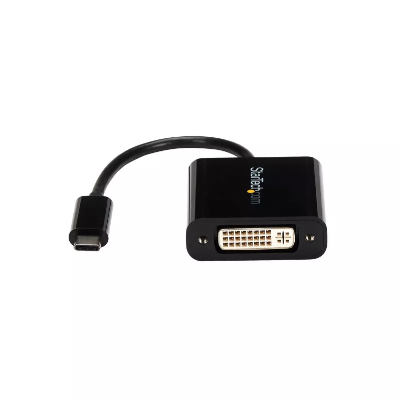 StarTech.com USB-C į DVI adapteris – juodas – 1920x1200 – USB Type-C vaizdo keitiklis jūsų DVI-D ekranui / monitoriui / projektoriui – atnaujinta versija CDP2DVIEC