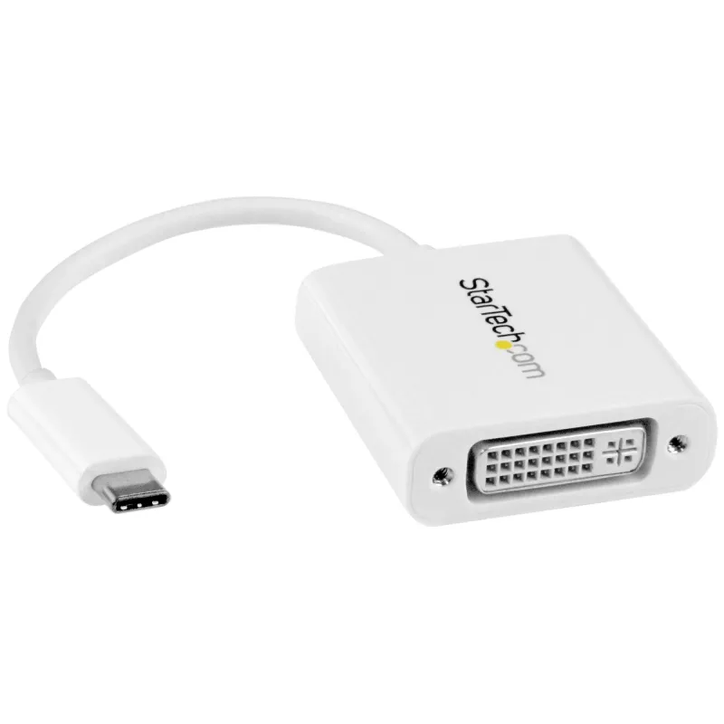 StarTech.com USB-C į DVI adapteris - baltas, 3.2 Gen 2 (3.1 Gen 2), USB Type-C, DVI išvestis, 1920 x 1200 pikselių