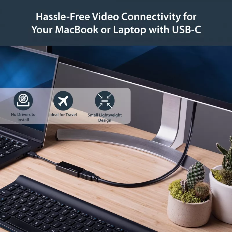 StarTech.com USB-C į HDMI adapteris su 4K 30Hz - juodas, 3.2 Gen 2 (3.1 Gen 2), USB Type-C, HDMI išvestis, 3840 x 2160 pikselių