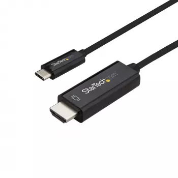 StarTech.com 3 m USB-C į HDMI kabelis - 4K 60 Hz USB Type-C į HDMI 2.0 vaizdo adapterio kabelis - Thunderbolt 3 suderinamas - nešiojamojo kompiuterio prie HDMI monitoriaus/ekrano - DP 1.2 Alt Mode HBR2 - juodas