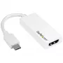 StarTech.com USB-C į HDMI adapteris – baltas – 4K 60Hz, USB Type-C, HDMI išvestis, 3840 x 2160 pikselių