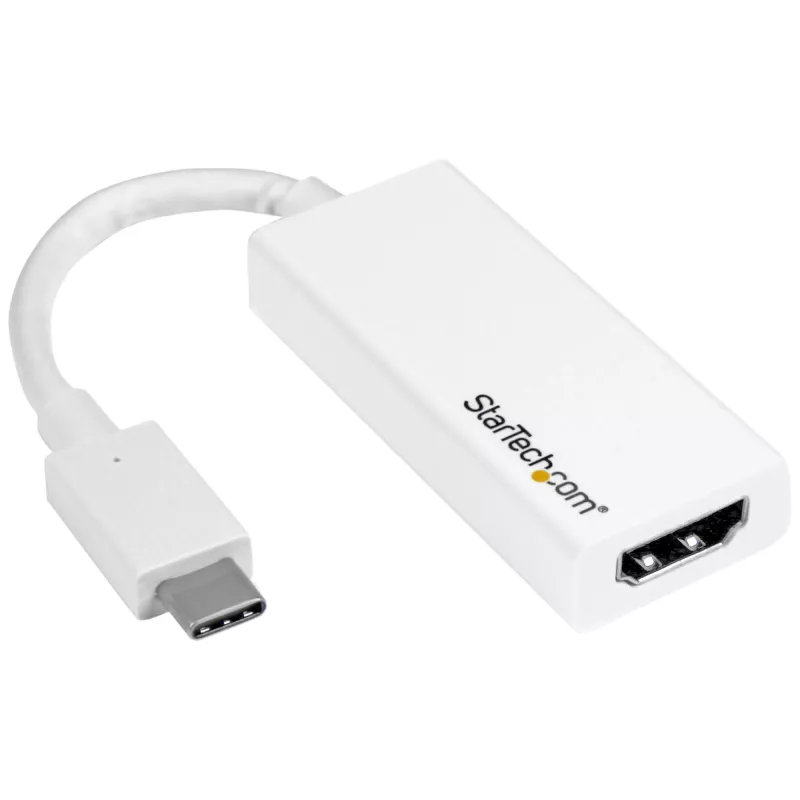 StarTech.com USB-C į HDMI adapteris – baltas – 4K 60Hz, USB Type-C, HDMI išvestis, 3840 x 2160 pikselių