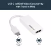 StarTech.com USB-C į HDMI adapteris – baltas – 4K 60Hz, USB Type-C, HDMI išvestis, 3840 x 2160 pikselių