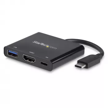 StarTech.com USB-C kelių prievadų adapteris su HDMI - USB 3.0 prievadas - 60 W PD - juodas