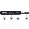 StarTech.com USB-C kelių prievadų adapteris su HDMI - USB 3.0 prievadas - 60 W PD - juodas
