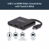 StarTech.com USB-C kelių prievadų adapteris su HDMI - USB 3.0 prievadas - 60 W PD - juodas