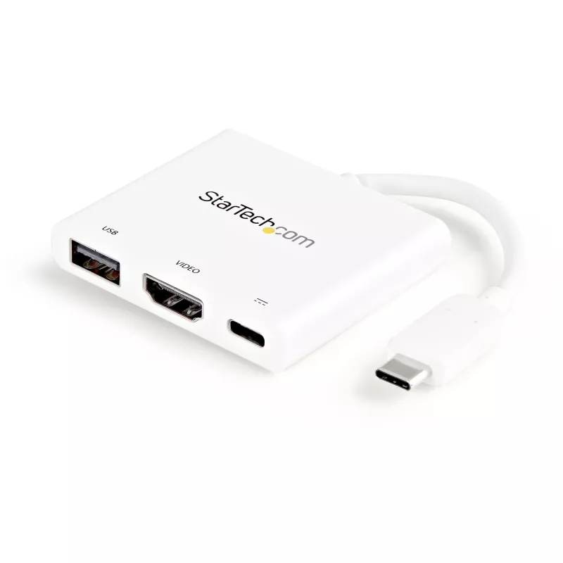 StarTech.com USB-C universali jungtis su HDMI – USB 3.0 prievadas – 60 W PD – balta