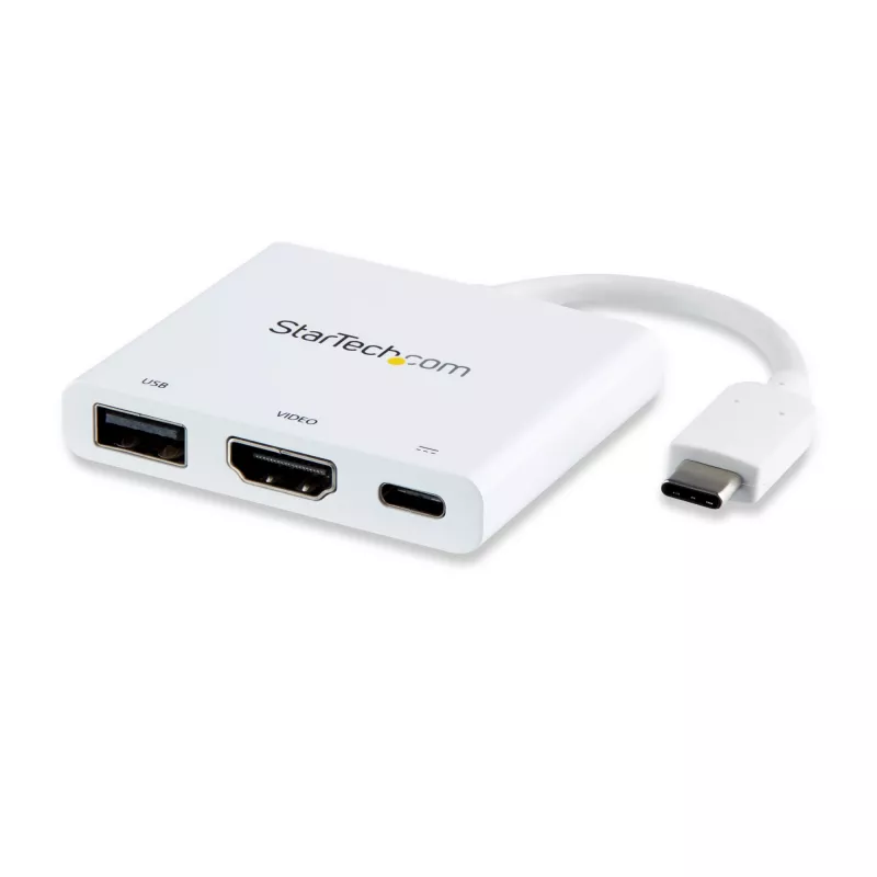 StarTech.com USB-C universali jungtis su HDMI – USB 3.0 prievadas – 60 W PD – balta