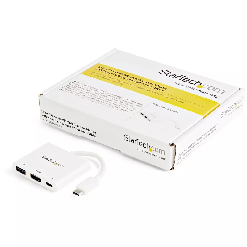 StarTech.com USB-C universali jungtis su HDMI – USB 3.0 prievadas – 60 W PD – balta