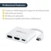 StarTech.com USB-C universali jungtis su HDMI – USB 3.0 prievadas – 60 W PD – balta