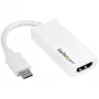 StarTech.com USB-C į HDMI adapteris su 4K 30Hz - Baltas, USB Type-C, HDMI išvestis, 3840 x 2160 pikselių