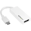 StarTech.com USB-C į HDMI adapteris su 4K 30Hz - Baltas, USB Type-C, HDMI išvestis, 3840 x 2160 pikselių