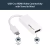 StarTech.com USB-C į HDMI adapteris su 4K 30Hz - Baltas, USB Type-C, HDMI išvestis, 3840 x 2160 pikselių