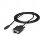StarTech.com 6 pėdų/2 m USB-C į VGA kabelis - 1920x1200/1080p USB Type-C į VGA vaizdo aktyvusis adapterio kabelis - Suderinamas su Thunderbolt 3 - Nešiojamam kompiuteriui prie VGA monitoriaus/projektoriaus - DP Alt Mode HBR2
